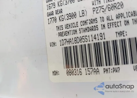 2005 Dodge Ram 1500 Slt/Laramie from USA, damaged, VIN 1D7HA18D05S114191